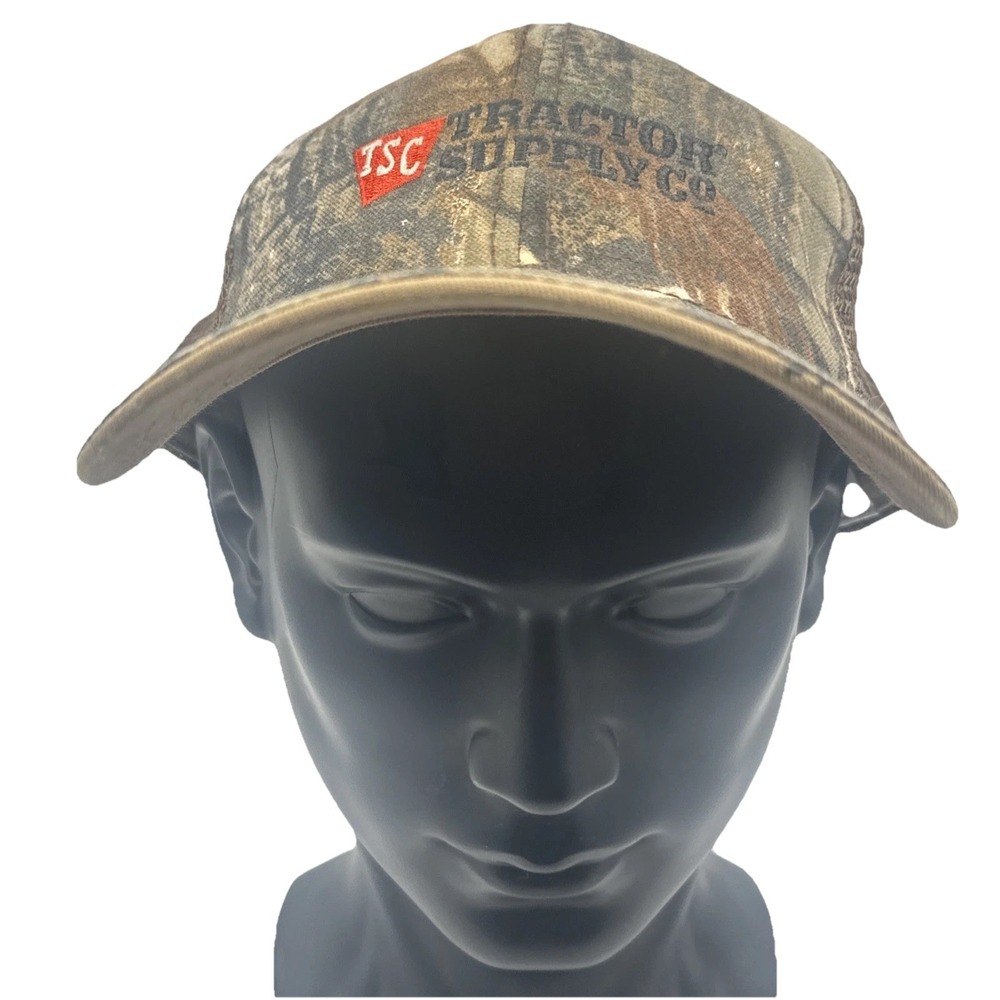 Tractor Supply Co Mens Baseball Cap OSFM Mesh Back Trucker Adj Strap Camouflage